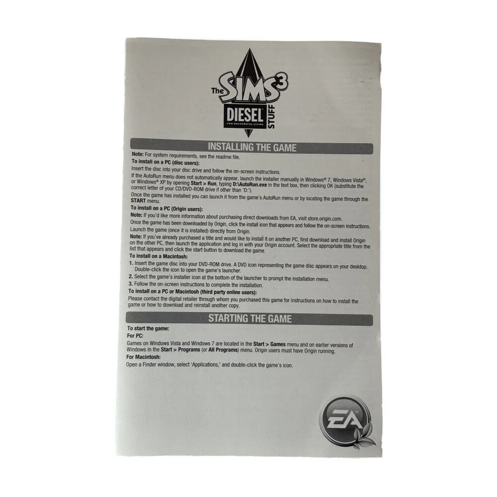 The Sims 3 Diesel Stuff Pack PC Mac Complete in Box